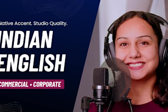 record an indian english voiceover