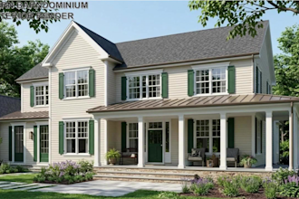 create photorealistic modern farmhouse 3d exterior renderings