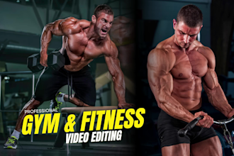professionally edit your workout, fitness and gym videos for youtube, insta