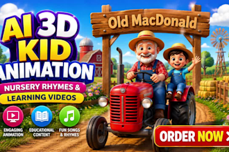 create ai 3d nursery rhymes and kid learning video