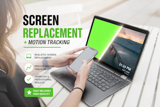 do screen replacement and motion tracking for your video