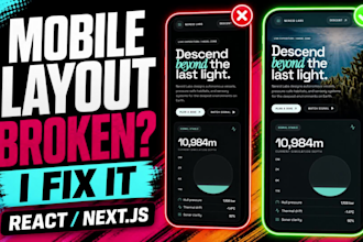fix responsive issues and mobile layout bugs in your website