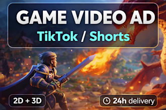 create a short game video ad for mobile and indie games