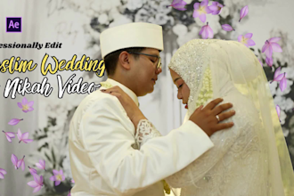professional wedding video editing, muslim wedding editing