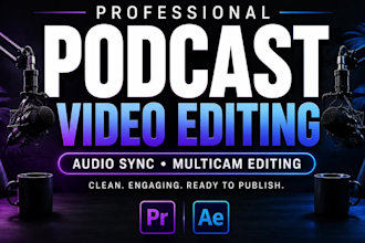 do professional podcast video editing and audio sync