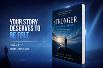 create a cinematic book trailer or promotional video