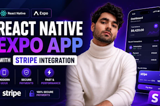 develop a react native expo app with stripe integration