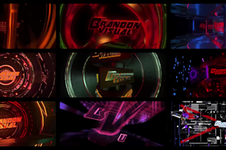 create premium 3d dj logo visuals for gigs