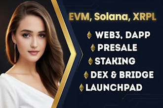 blockchain developer web3 dapp, presale, staking, x402