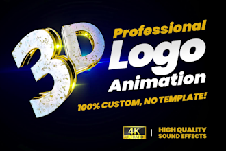 make a custom logo animation, 3d reveal