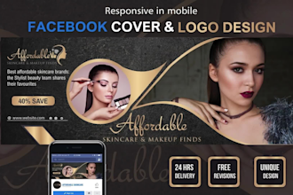 create facebook cover photo banner design and logo