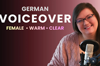record a german female voiceover for ads and commercials