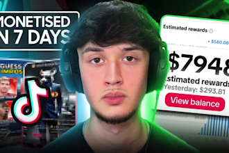 create UK, USA, france and do tiktok accounts monetization with creator reward