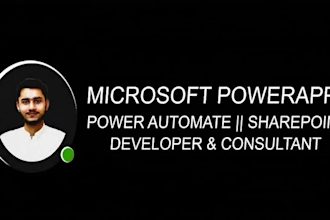 develop a custom powerapps, power automate, and power bi app