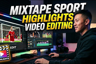 edit sports highlights videos for youtube and reels