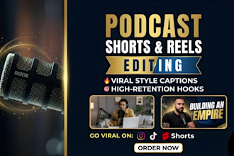 edit engaging podcast clips for reels, tiktok, and shorts