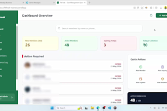 set up a gym membership management dashboard for your fitness business