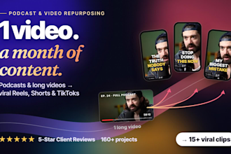 repurpose content and edit your long video content into short form content