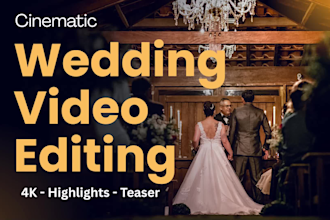 edit complete wedding video with highlights and a teaser