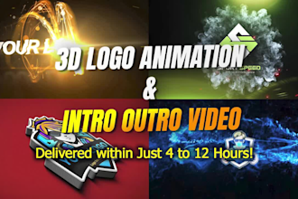 create 3d animated logo intro video