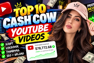 edit top 10 faceless cash cow videos for youtube