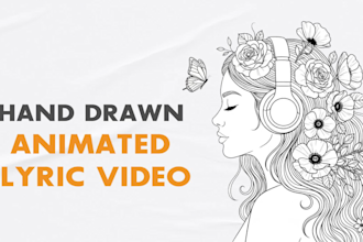 create hand drawn animated lyric video