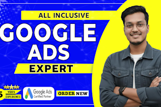 setup and manage your google ads search, display, and pmax campaigns, PPC expert