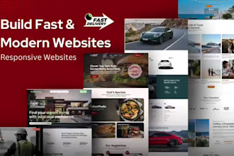 develop a custom website for small business, redesign or landing page