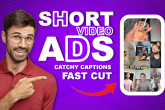 high converting short video ads for meta, tiktok, ecommerce