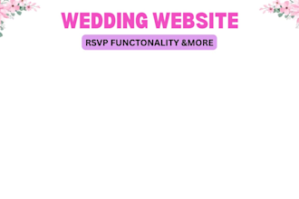 create a premium wedding invitation website with rsvp
