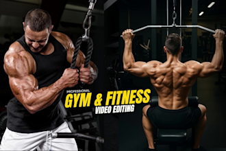 edit gym, fitness, workout, sports promo video ads