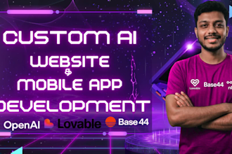build ai web application, saas software, ai software as full stack web developer