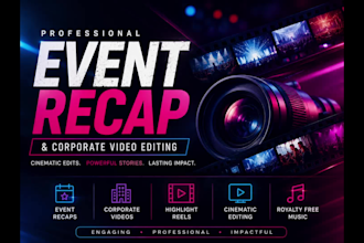 edit engaging event recap and highlight video professionally