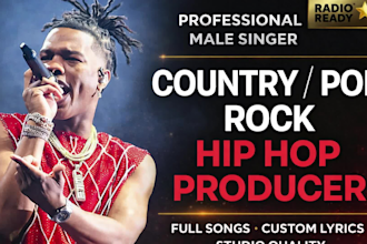 be your male country, pop, rock song and hip hop singer