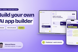 develop web and mobile app builder system as a fullstack engineer