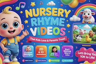 make engaging kids learning video, kids animation and fun nursery rhymes