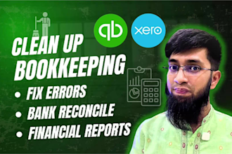 clean up and reconcile in quickbooks online and xero