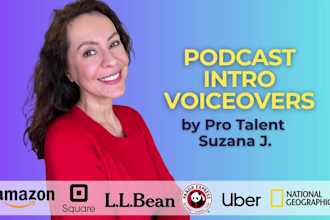 record a professional podcast intro and outro
