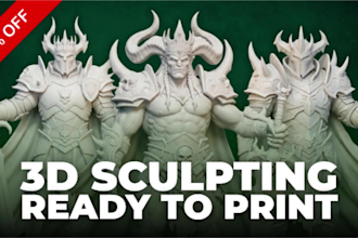 sculpt high quality 3d characters for 3d printing