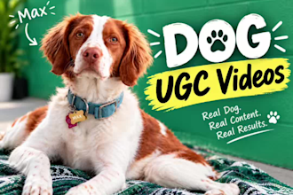create dog product photos and ugc video ads