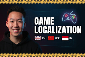 localize your game into chinese, traditional chinese and indonesian