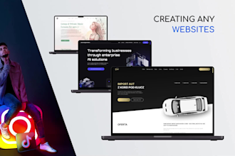 create you any website on tilda, wix