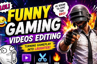 do funny gaming video editing for youtube and tiktok