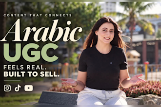 create female arabic ugc video ads for brands
