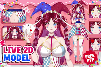 create a live2d vtuber model ready for vtube studio