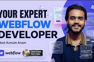 design or develop webflow website, figma to webflow, webflow expert