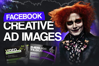 design facebook ad images or ad creative