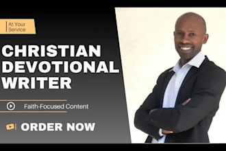 do content writing for your christian devotionals, sermons