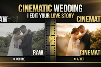 edit wedding videos into cinematic highlights
