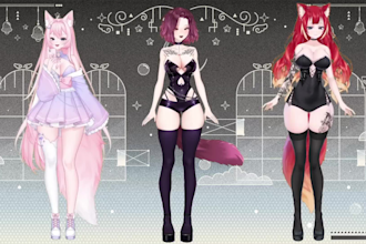 create professional live2d animation for vtuber